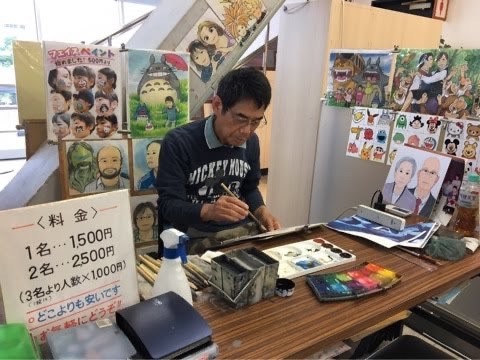 とりあえず期間限定だと思いますが、新世界に似顔絵コーナーが